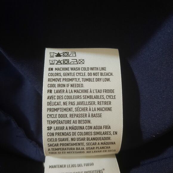 American Eagle Mens Blue Plaid Patch Pocket Shirt Jacket Size XL - Picture 5 of 7